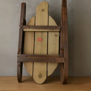 Christmas Snowman Sled Decor Wall Decoration Metal & Wood Sled Christmas